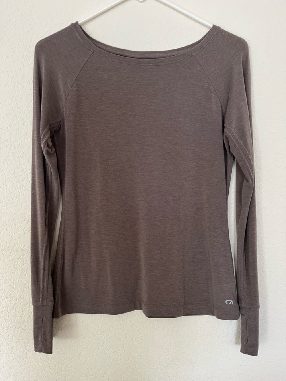 GAP Long-Sleeve Crewneck Top - Taupe
